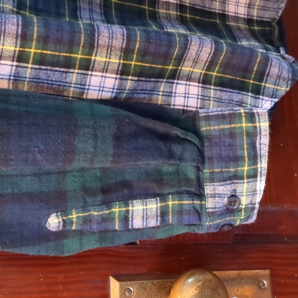 Vintage LL Bean Large Tall Plaid Flannel Button Down‎ Shirt - Picture 4 of 7